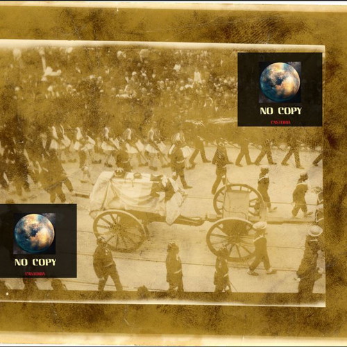 Funeral procession of King George I used photo 9x11 cm