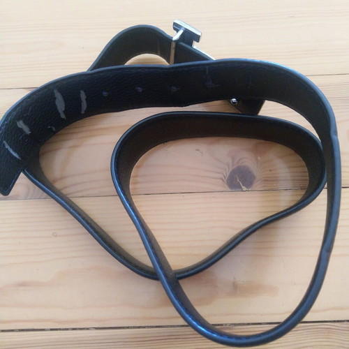 Hermes belt used, reversible brown and black 110 cm