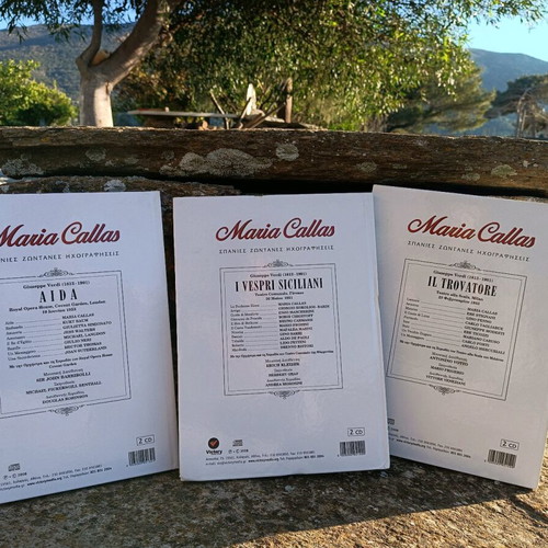 Maria Callas collection of 3 double CDs like new, rare live Verdi recordings