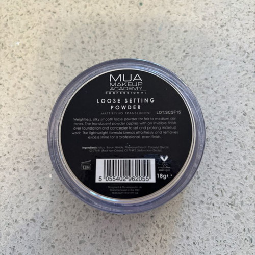 MUA Makeup Academy Loose Setting Powder Mattifying Translucent 18g like new
