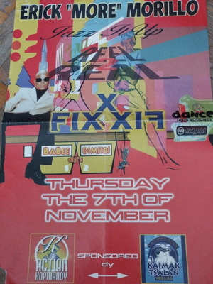 Erick 'More' Morillo poster and flyer used, Fix Club Thessaloniki