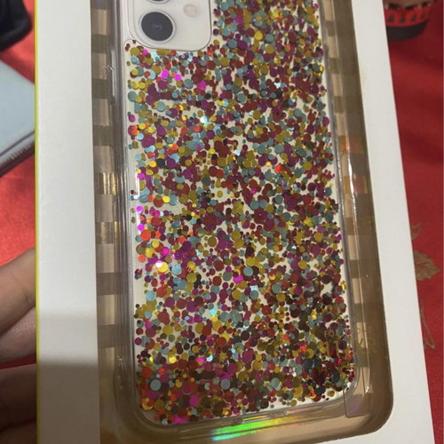 iPhone 11 and XR transparent case with confetti new