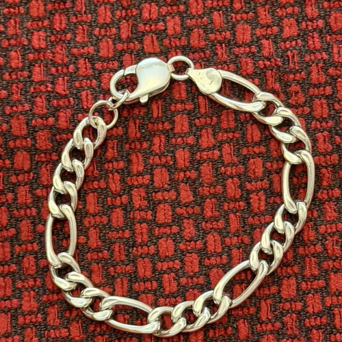 Silver bracelet for slim wrist 18.3 cm unisex like new