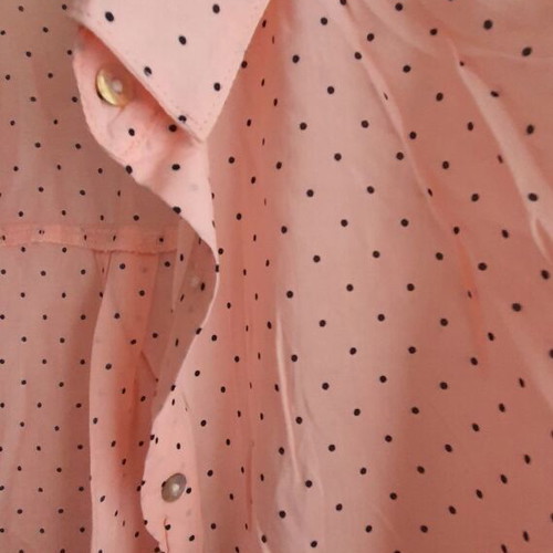 Pink polka dot shirt new, size S