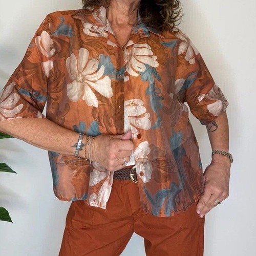 Tencel blouse new, brick color, sizes M and L