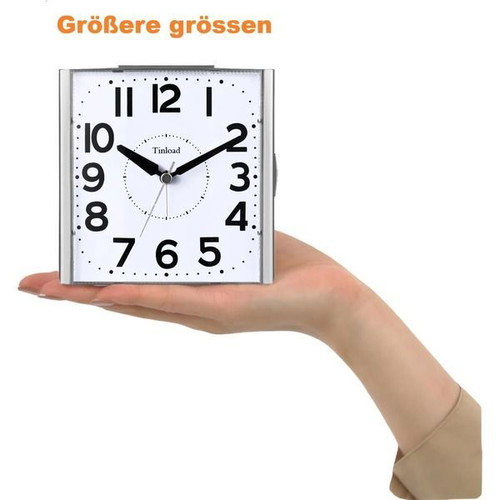 Tinload analog alarm clock 4.7 inch with night light and snooze