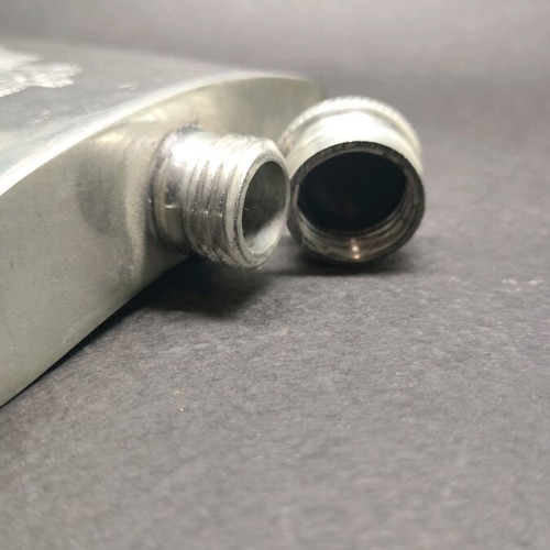 Scotland Yard flask used, pewter construction, made in England