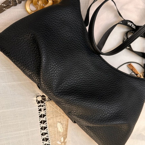 Nolah black crossbody shoulder bag, soft material