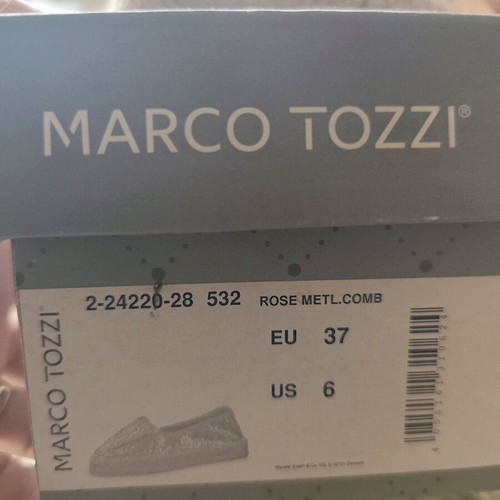 Marco Tozzi espadrilles with sequins, new, size 37, colorful and gold