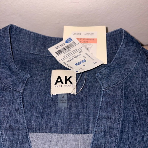 Denim dress Anne Klein new with tag, blue, size XS