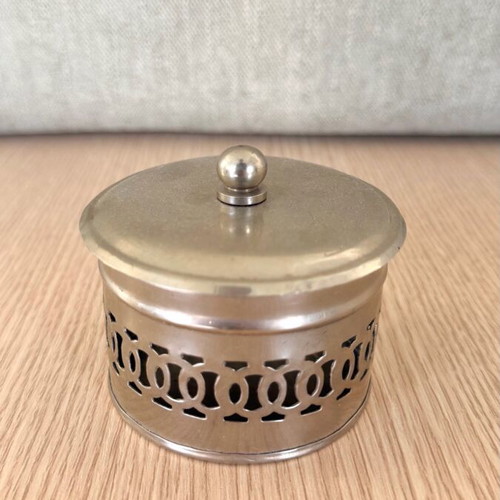 Mini Vintage Metal Tealight Lantern with Lid