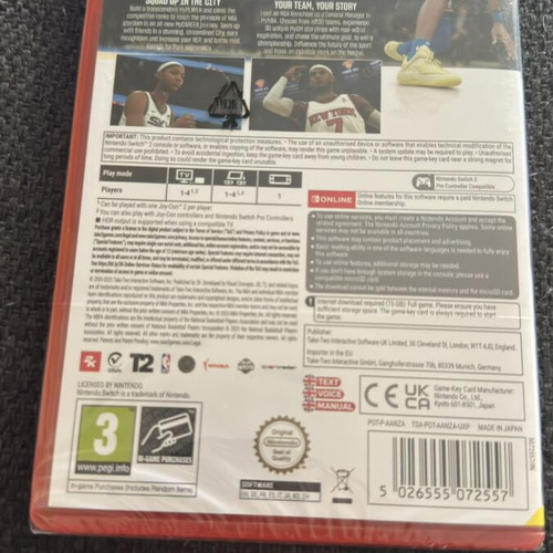 Nintendo NBA 2K26 Switch 2 game, sports