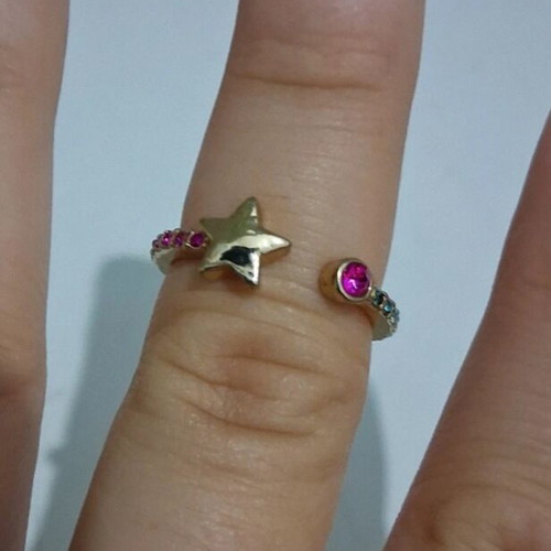 Avon ring 18.1 mm like new, multicolor gold tone