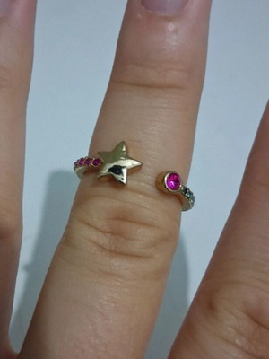 Avon ring 18.1 mm like new, multicolor gold tone