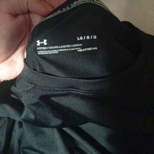 Under Armour Gym Long Compression Shirt like new, black and white, size L