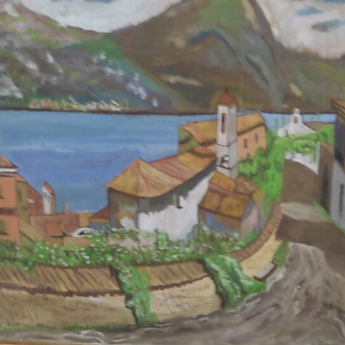 Painting by K. Fatouros used 68x60 canvas on wood