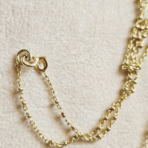 Silver Cross 925 with gold accents and gold-plated chain