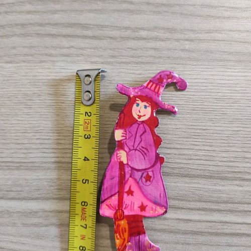 Witch Brooch handmade with enamel like new