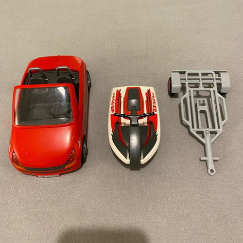 Playmobil Cabrio and Trailer with Jet-ski used