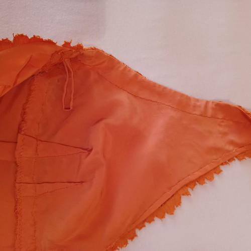 Evening formal dress new, orange guipure lace