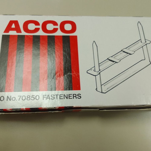 ACCO Fasteners metal file fasteners like new, box of 50