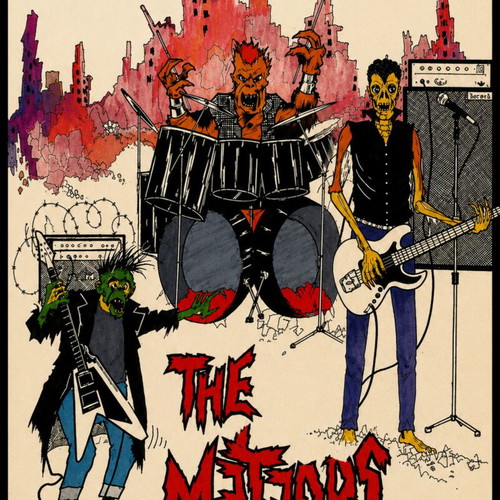 The Meteors live poster, 32×23cm, framed