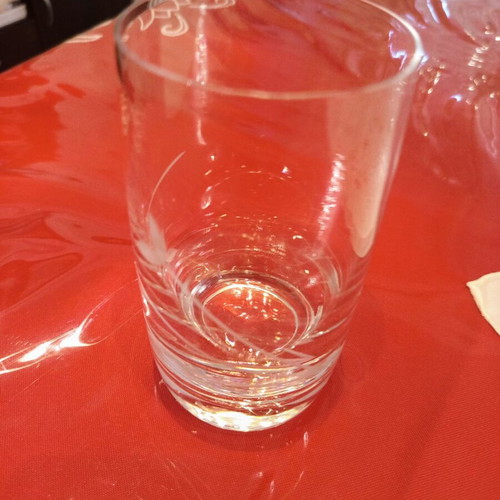 Vintage crystal water glasses set of 6 like new with matte engraving