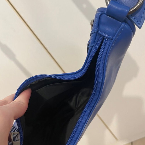 Blue crossbody bag with studs new, Le Cagole style