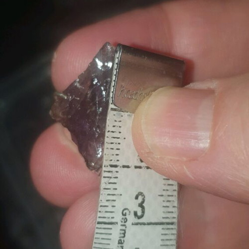 Amethyst pendant silver plated, new
