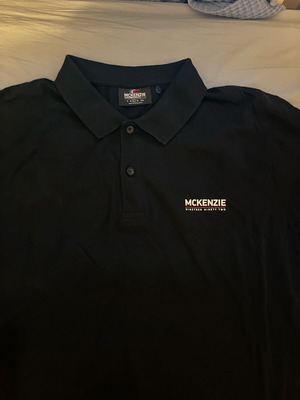 McKenzie polo shirt new, size large, black