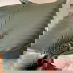  Χακί σακάκι με εφέ δέρμα
