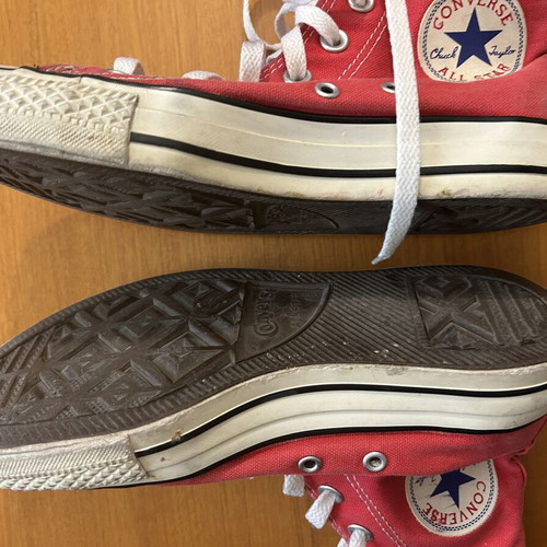 Converse All Star boots used, pink and red, size 37