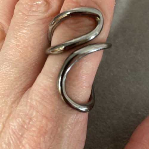 RiffRaff silver-tone ring with unique design