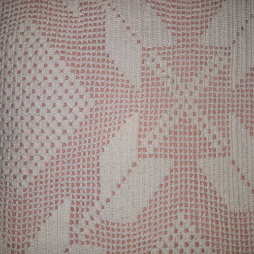 Handmade crochet blanket with pillowcase like new