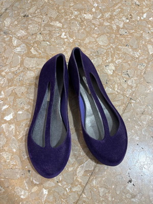 Melissa ballet flats used, velvet purple, size 35
