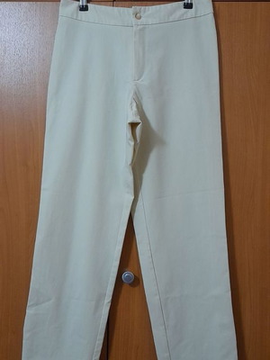 High-waisted elastic beige pants like new, size M 38