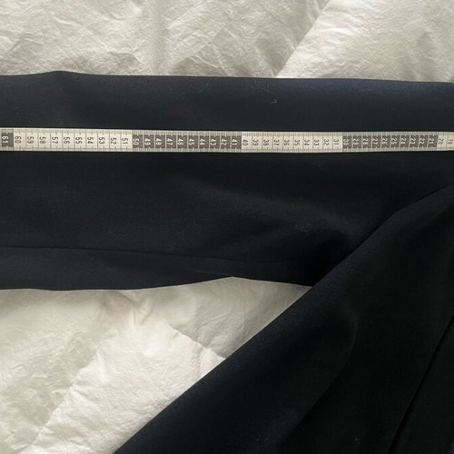 Vintage cashmere wool coat with metal chain clasp like new, black