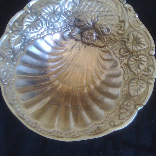 Silver-plated serving trays set of 3 with spatula and knife