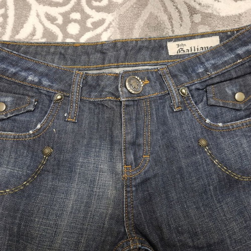 John Galliano jeans like new, size 28, blue with gold details