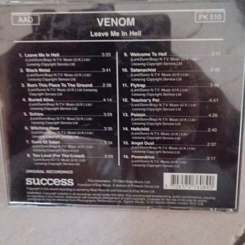Venom Leave Me In Hell CD used, metal
