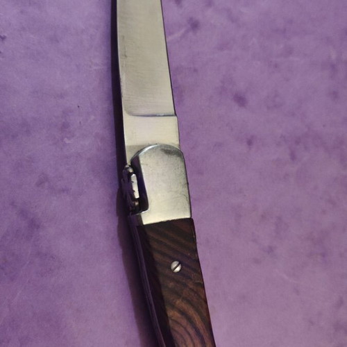 L'Occitan French Folding Knife like new, olive wood handle