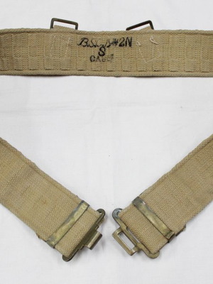 British Army 1942 Canvas Soldier Belt (B.S.C 1942 .N)
