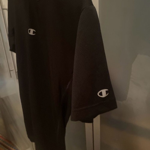 Champion T-shirt new, black with reflective prints