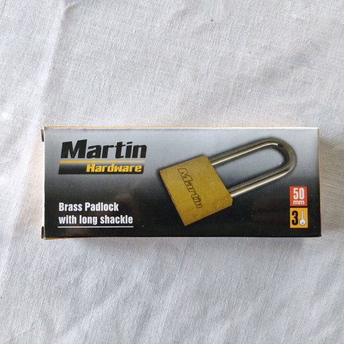 Martin padlock 50 mm with three long shackle keys new