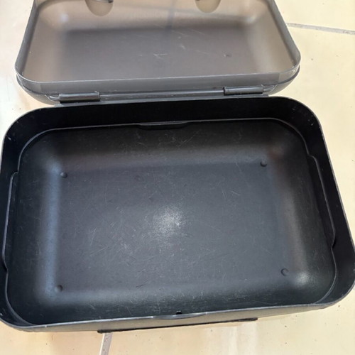 Tupperware snack box black with compartments used