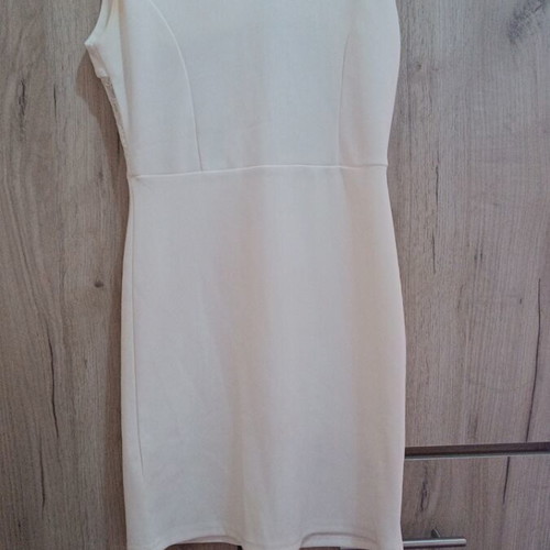 Short dress with lace like new, white, size S