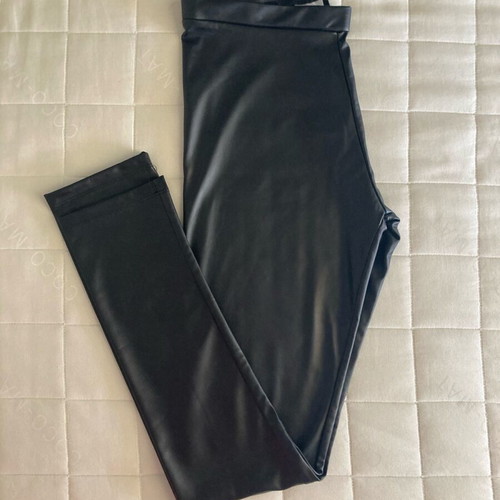 Zara leather-look leggings for girls like new, black, size 164 cm