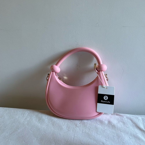 Rumi Life Pink Handbag New Synthetic With Gold Chain