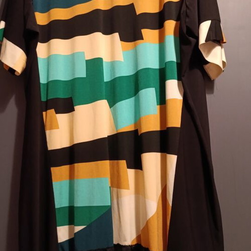 Italian oversized casual midi/maxi dress with sequin and lace details, new