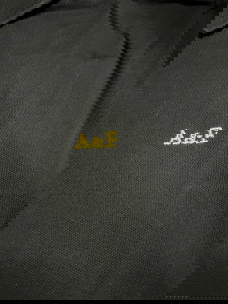 Ανδρικό polo Abercrombie & Fitch κοντομάνικο μπλε ράφ initial logo
